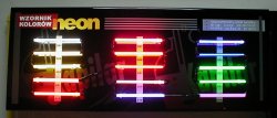 Wzornik kolorów neonów tablica mały